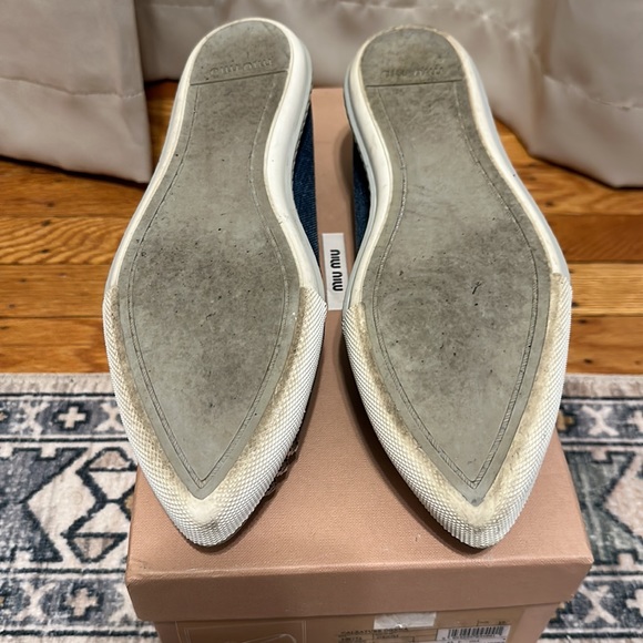 Miu Miu Denim Embellished Sneaker > size 37 - Picture 4 of 6